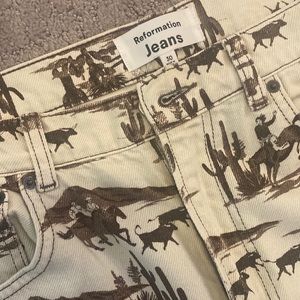 Reformation western jeans - worn once - size 30